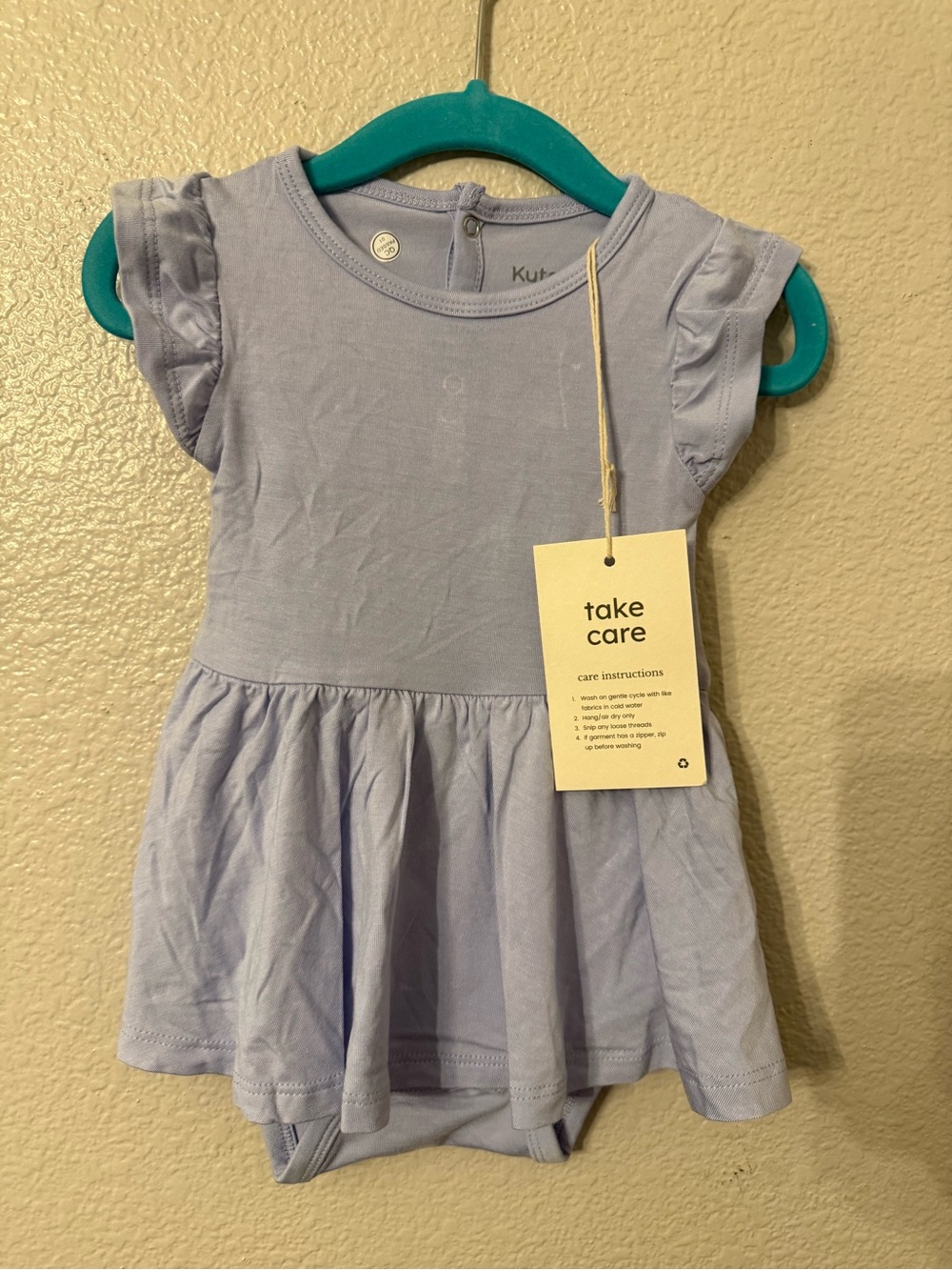 Kyte BABY Light Lavender Ruffle-Sleeve Skater Dress